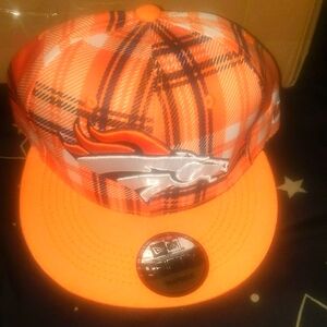 Orange plaid Denver Broncos Hat NEW ERA